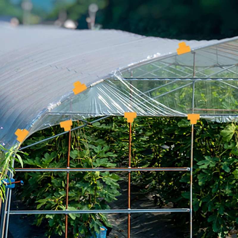 50pcs Greenhouse Clamps 0.43 Inch Film Row Cover Netting Tunnel Clips