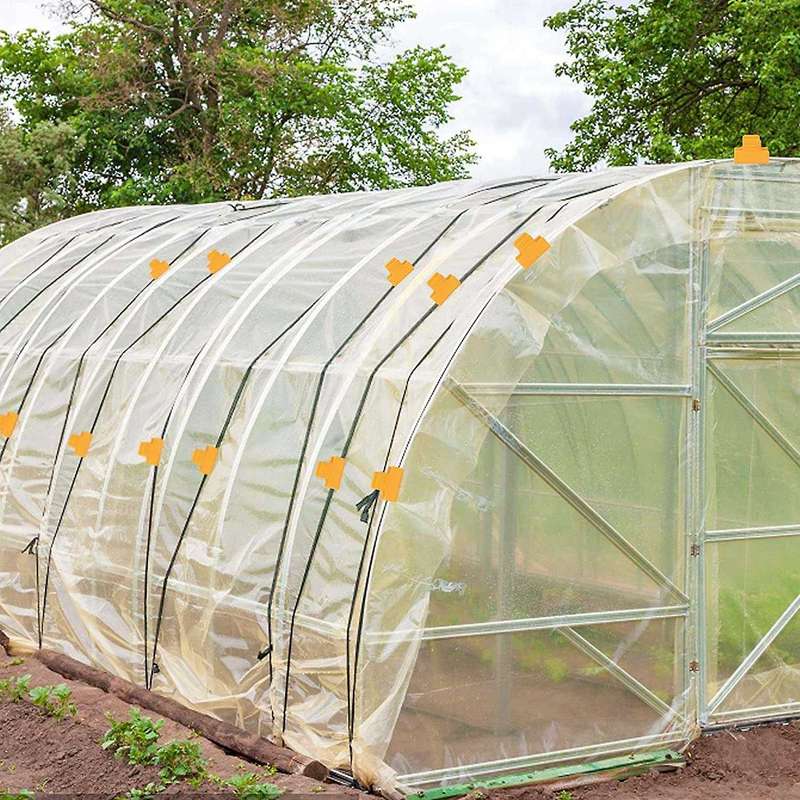 50pcs Greenhouse Clamps 0.43 Inch Film Row Cover Netting Tunnel Clips