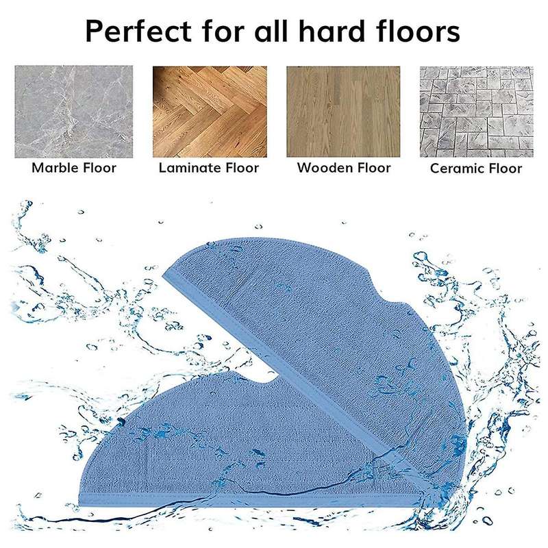 Vacuum Mop Replacement Pads - Microfiber Pad Side Brush Mop Cloth,etc