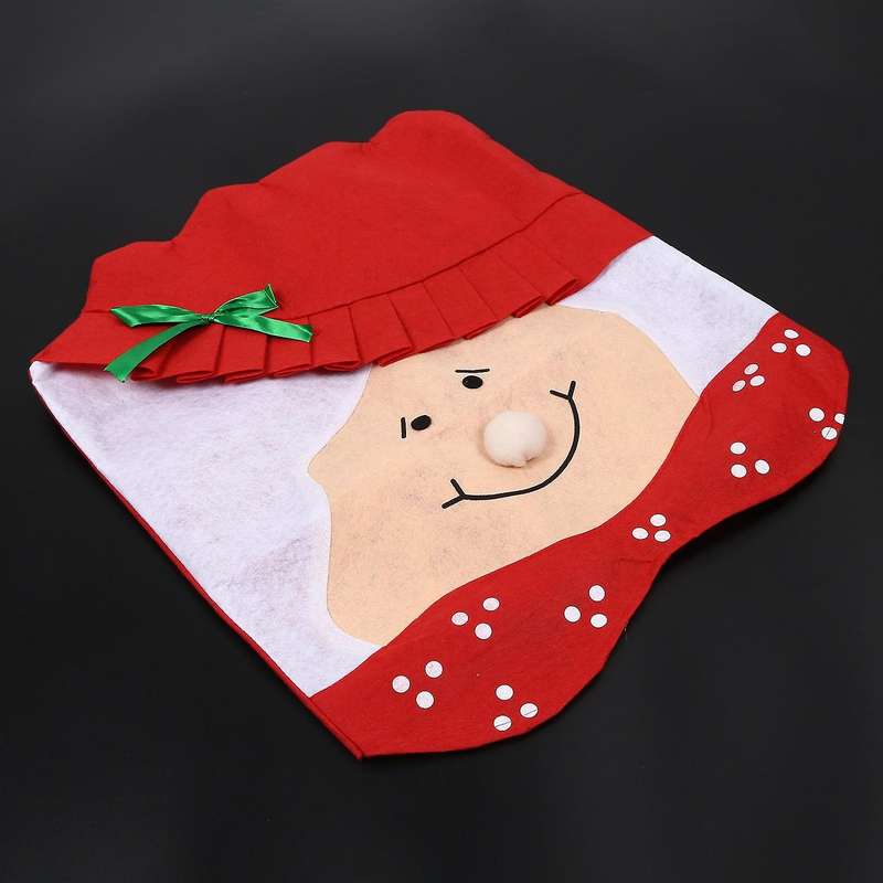 2pcs/set Xmas Mr and Mrs Santa Claus Kitchen Dinner Chair for Home