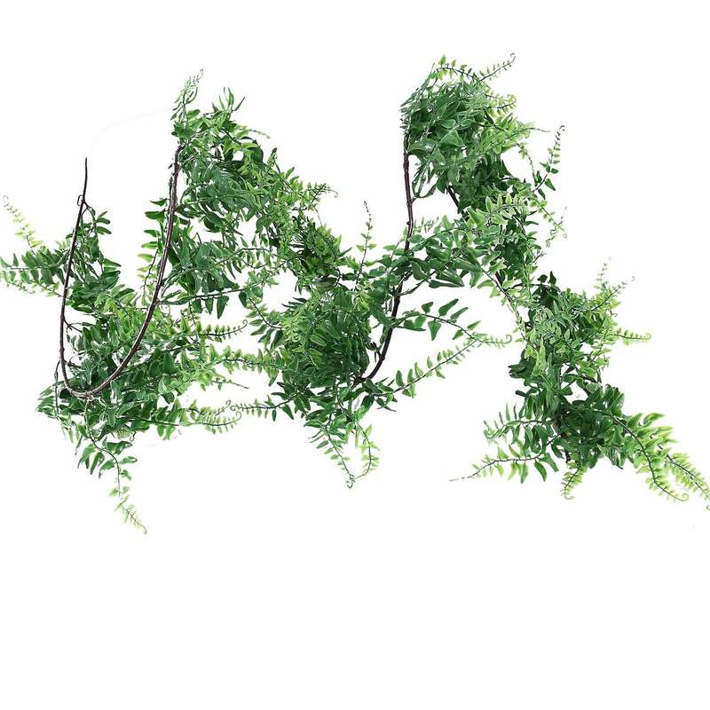 6.2 Ft Artificial Plants Vines Boston Ferns Persian Greenery Rattan