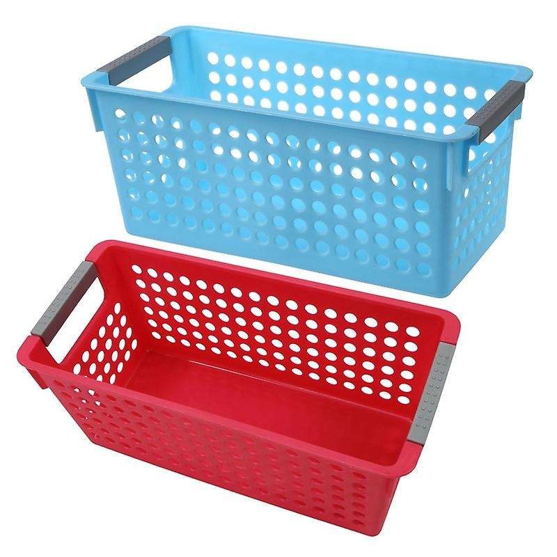 Stackable Plastic Storage Baskets(blue)s:29 X 16 X 2 Cm