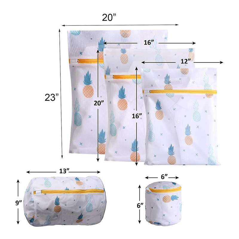 5-piece Set Of Anti-deformation Underwear Cleaning Bag Yellow