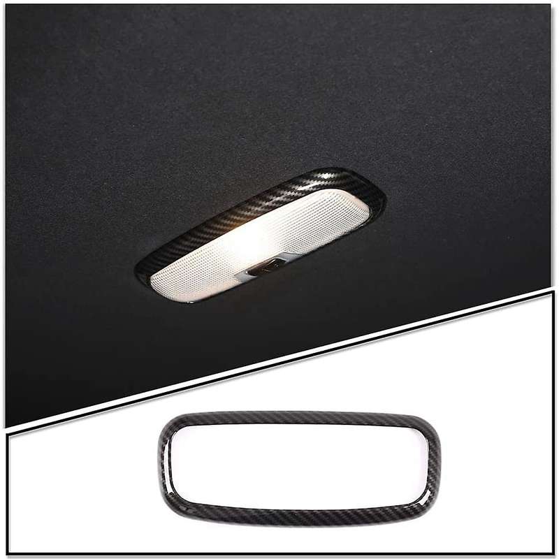 For Ford Ranger 2015+ Carbon Fiber Car Rear Reading Light Lamp Cover