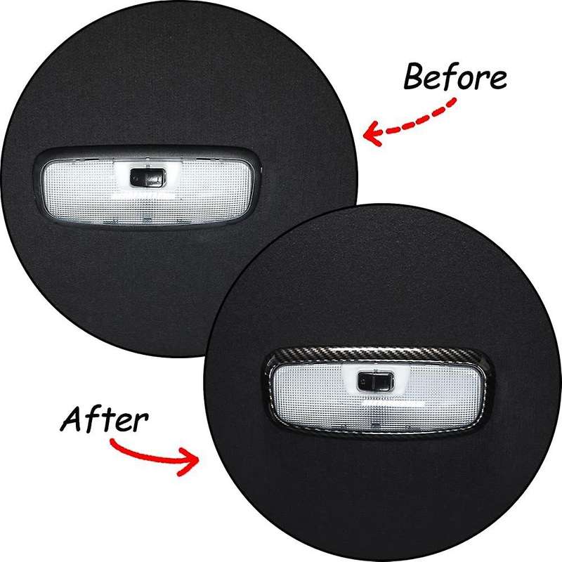 For Ford Ranger 2015+ Carbon Fiber Car Rear Reading Light Lamp Cover