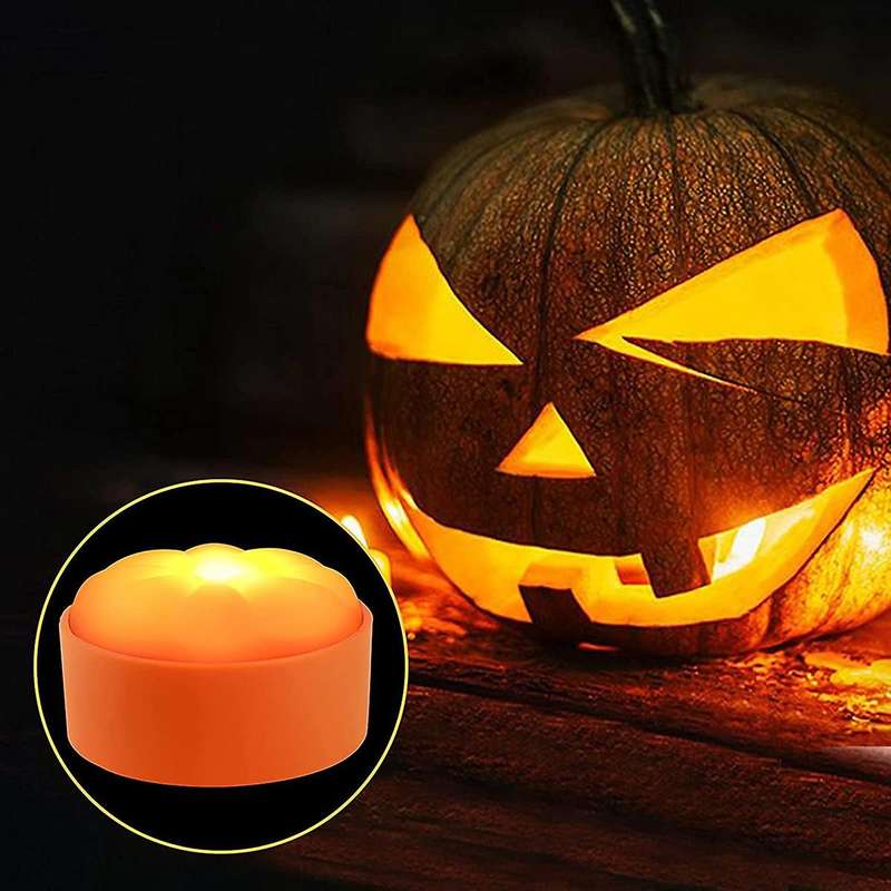 4 Pieces Of Halloween with Remote Control Led Pumpkin Lantern