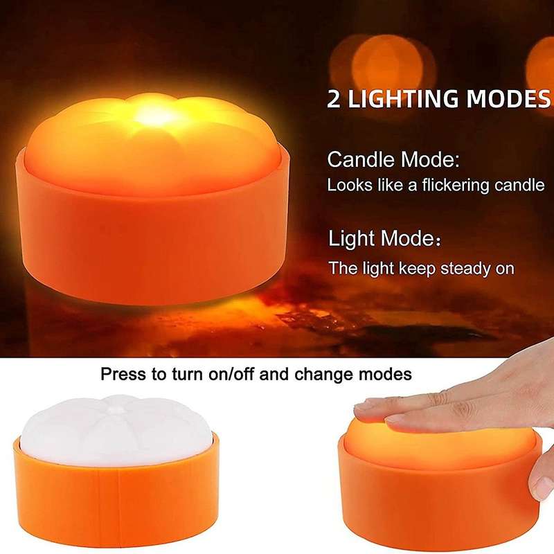 4 Pieces Of Halloween with Remote Control Led Pumpkin Lantern