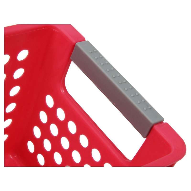 2x Stackable Plastic Storage Baskets(red)s:29 X 16 X 2 Cm