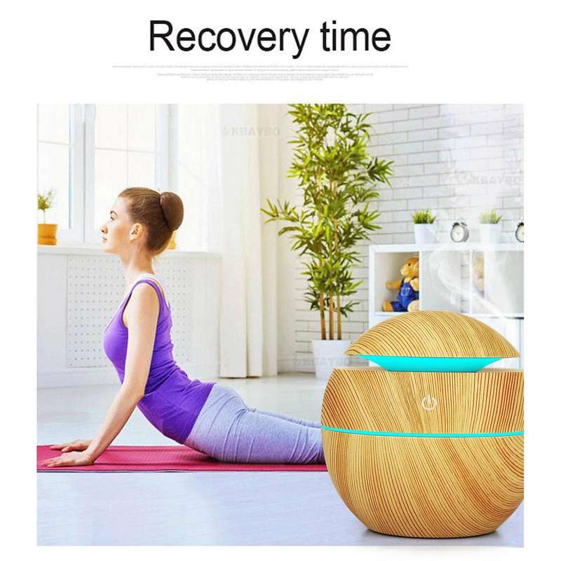 Electric Air Humidifier Essential Aroma Oil Diffuser Wood Grain
