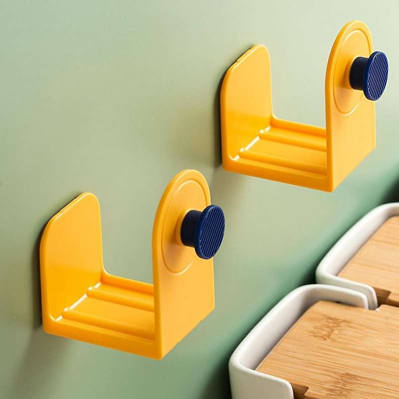Abs Wall Mounted Storage Rack Pot Lid Holder Hooks Home Organizer