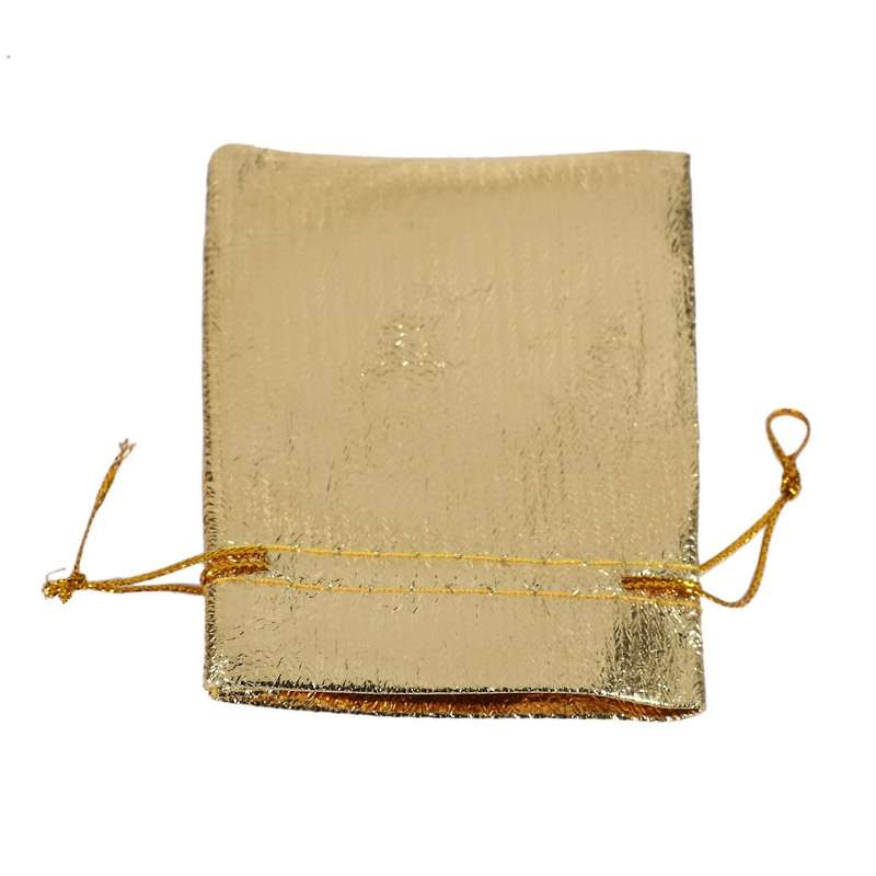 100pcs Gold Foil Organza Bag Candy Bags Gift Packaging Bags 7x9cm