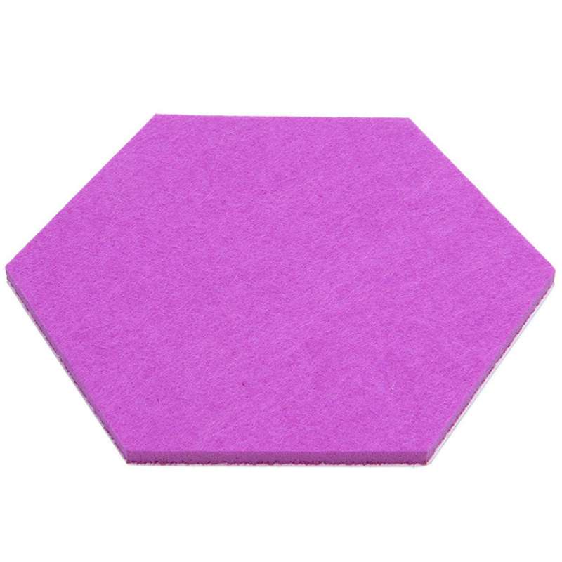 Set Of 18 Hexagon Felt Pin Board Self Adhesive Memo 5.5x5x0.2 Inches