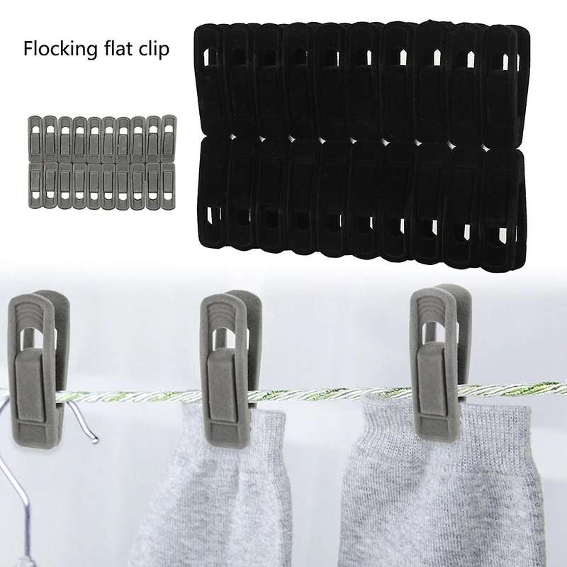 20pcs Artifical Velvet Flocked Non Slip Hanger Durable Windproof A