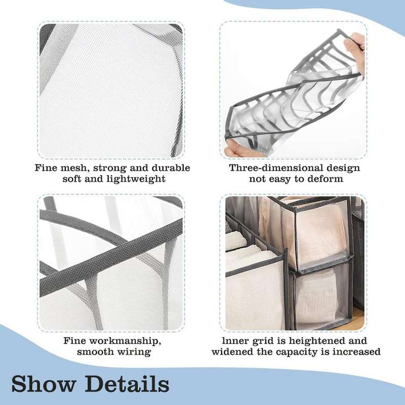 Drawer Divider Home 3 Pack Underwear Organiser Cabinet for Bras Socks