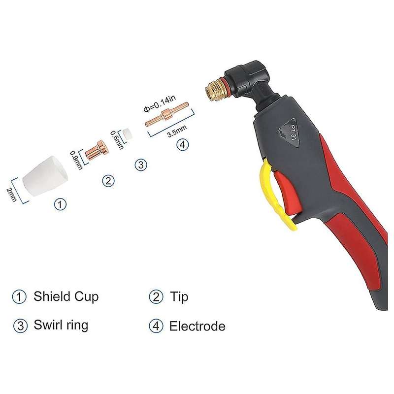 For Cut35 Cut40 Cut45 Cut50 with Plasma Cutter Torch Pt31 Lg40(30pcs)