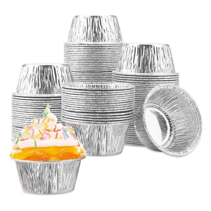 150 Pcs Aluminum Foil Cupcake, Disposable Muffin Liners, Ramekin Cups