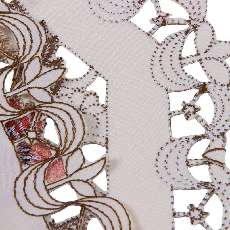 Table Runner Embroidered Floral Table Cloth #7 Peony 40x150cm