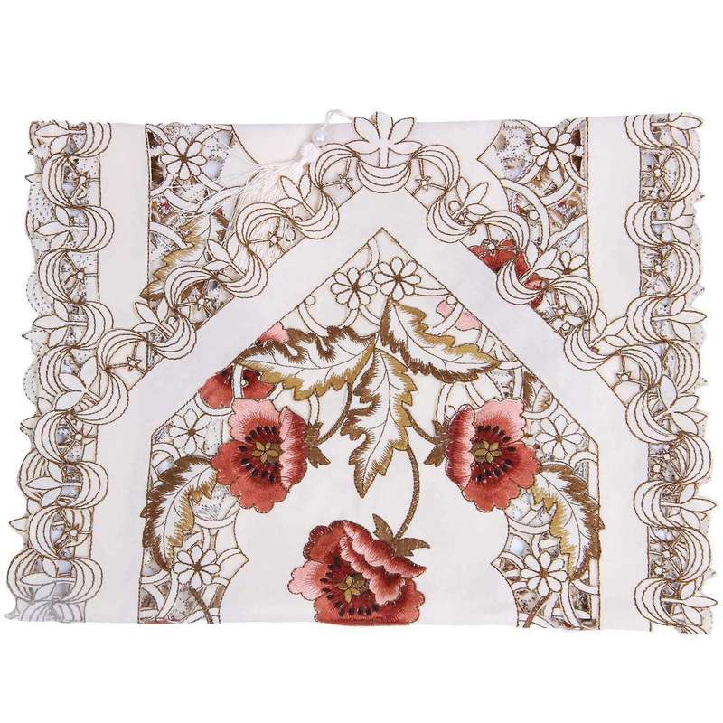 Table Runner Embroidered Floral Table Cloth #7 Peony 40x150cm