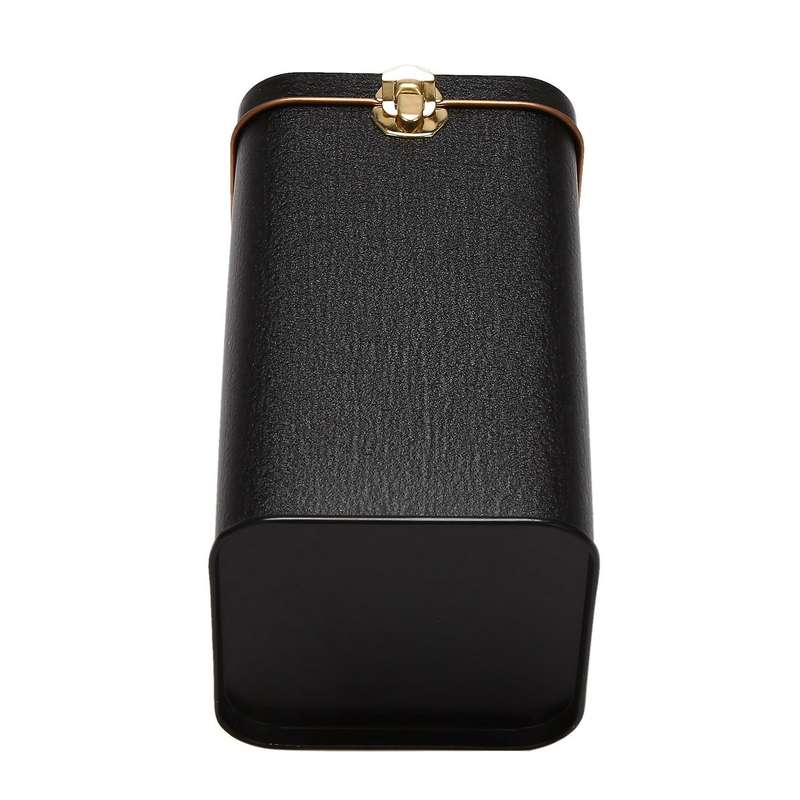 2x Metal Tea Cans High-grade Lock Tinplate Storage Box Tin Can Black