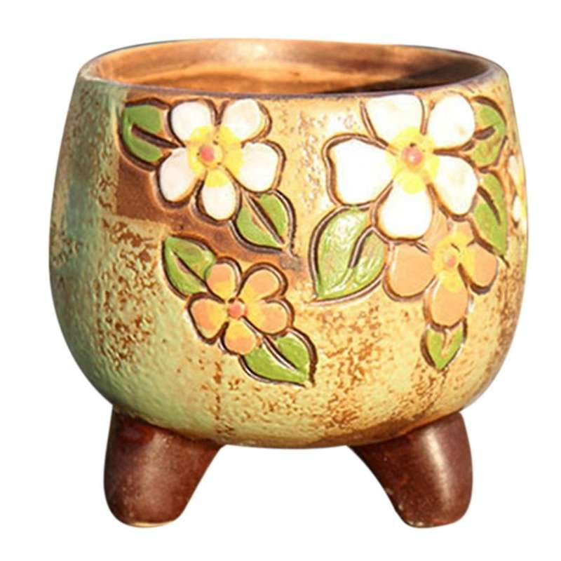 Horticultural Hand-painted Fleshy Plant Pot Simple Small Pot 3