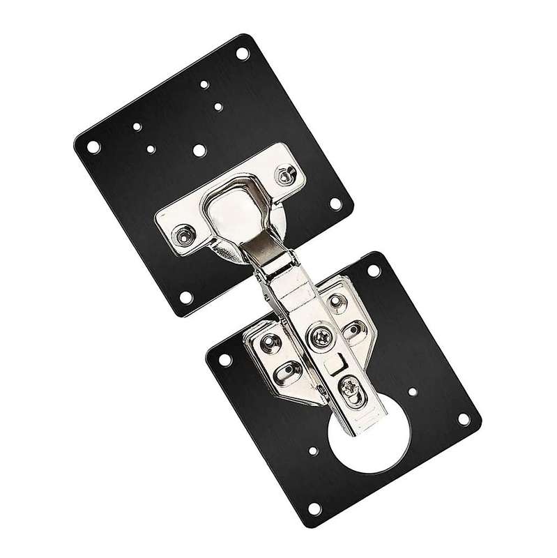 4 Pcs Stainless Steel Black Repair Plate with Screws for Furniture