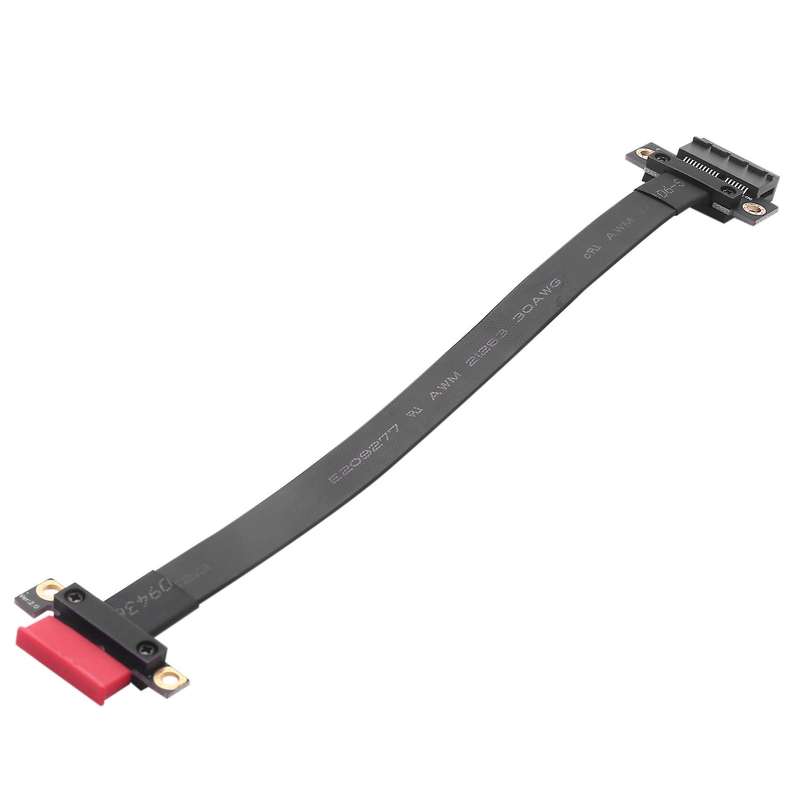 1x to 1x Slot Riser Card Converter Ribbon Extension Cable Pci-e X1