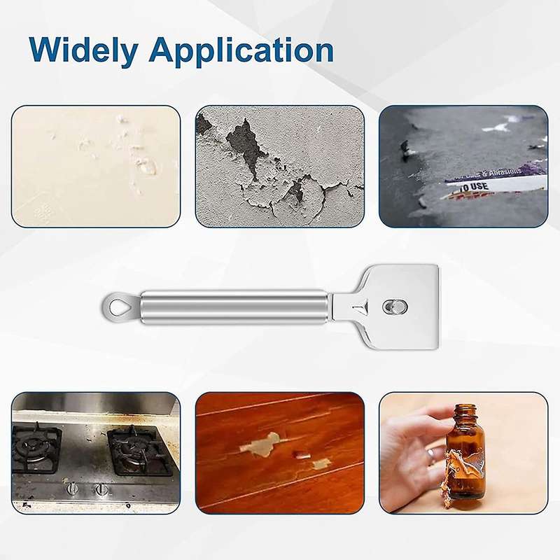 Glass Scraper with 10 Replacement Blades with Ceramic Hob Scraper