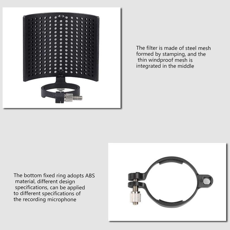 U Type Mic Shield Filter Screen Three Layer Cover for Microphones