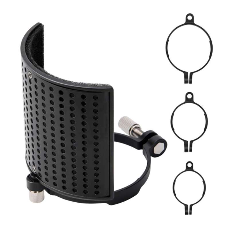 U Type Mic Shield Filter Screen Three Layer Cover for Microphones