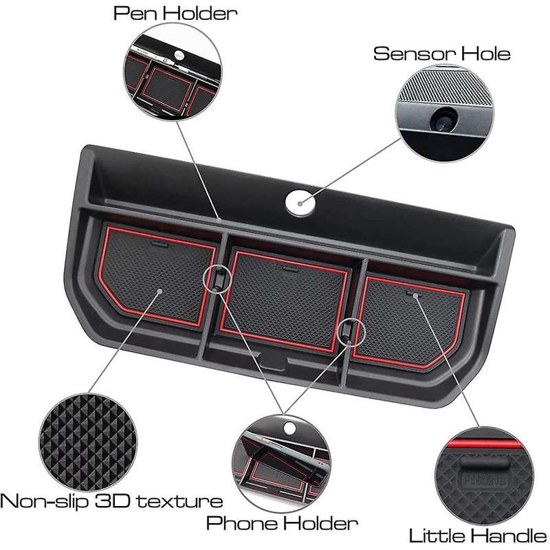 Dashboard Storage Box for Ford F150 2021 Accessories, Red