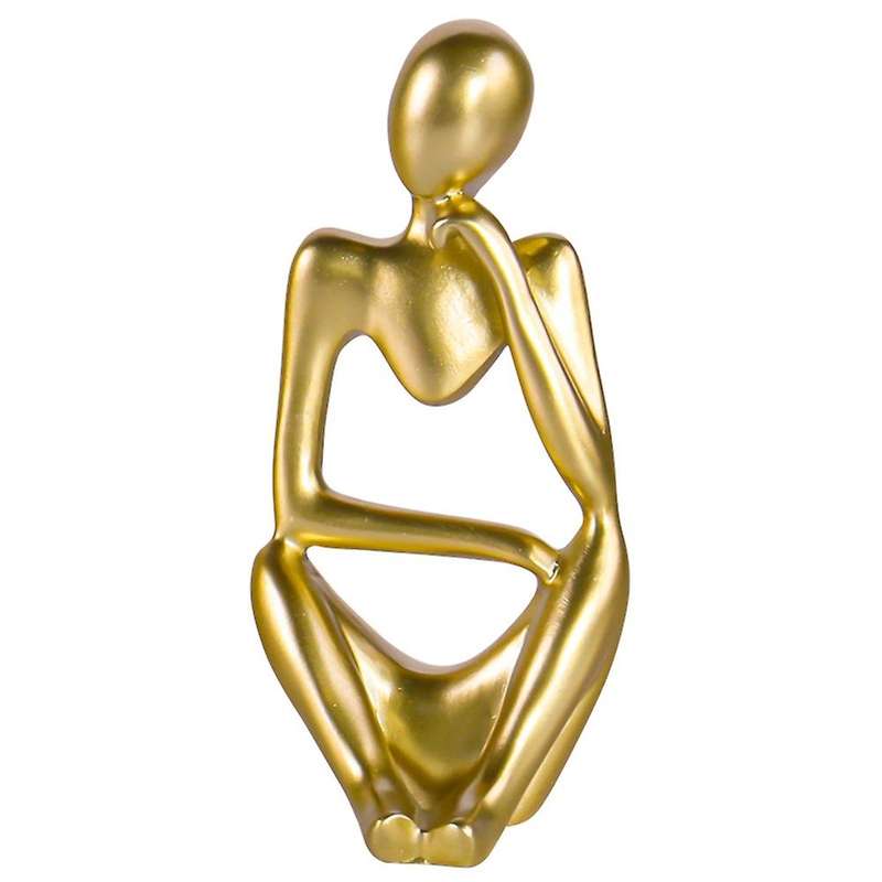 Thinker Statue Abstract Figure Sculpture Small Ornaments Resin-a