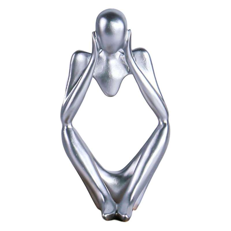 Thinker Statue Abstract Figure Sculpture Small Ornaments Resin-i