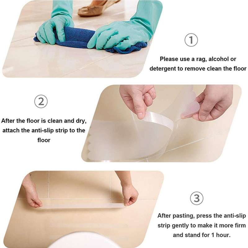 40pcs Anti-slip Strips Safety Shower Treads Bathtub Non Slip Stickers