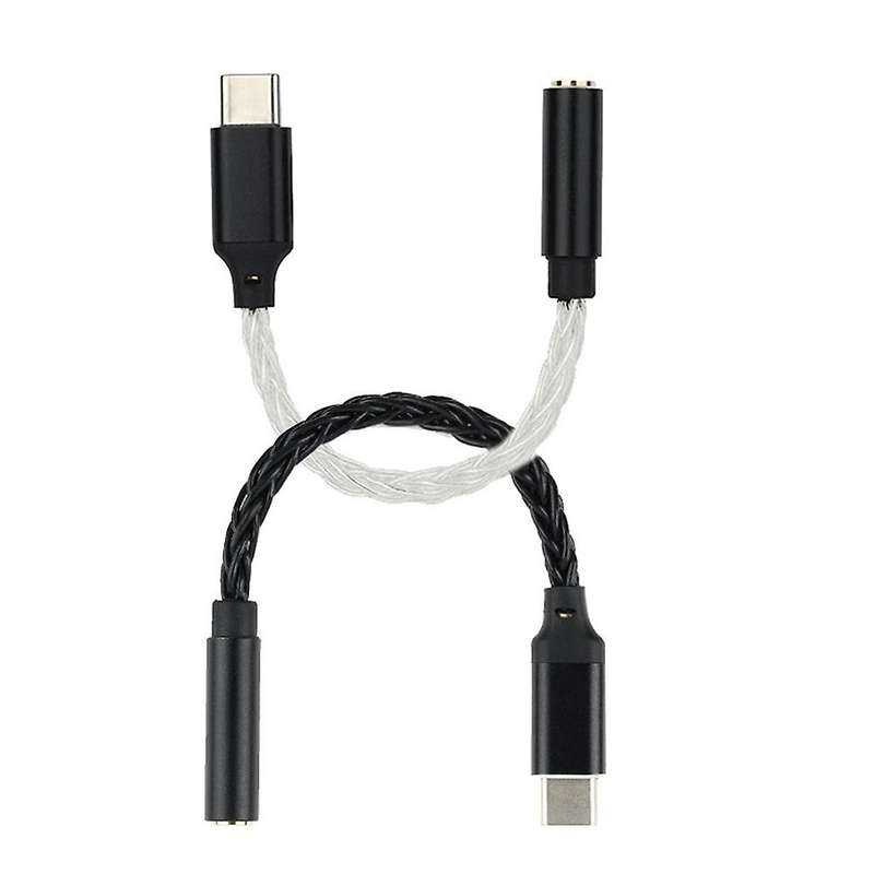 Jm04 Pro Alc5686 Usb Type C to 3.5mm Aux Cable Hifi Adapter ,black
