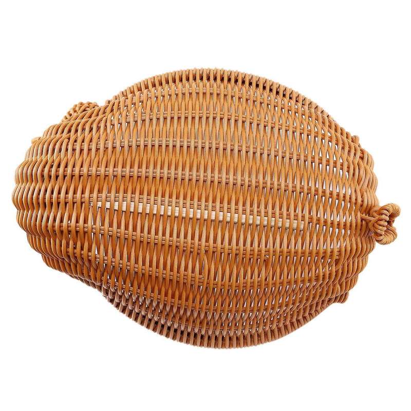 Rattan Woven Fruit Basket, Imitation Deer Bread Basket Bowls Small