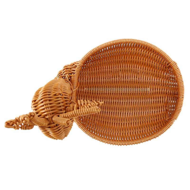 Rattan Woven Fruit Basket, Imitation Deer Bread Basket Bowls Small