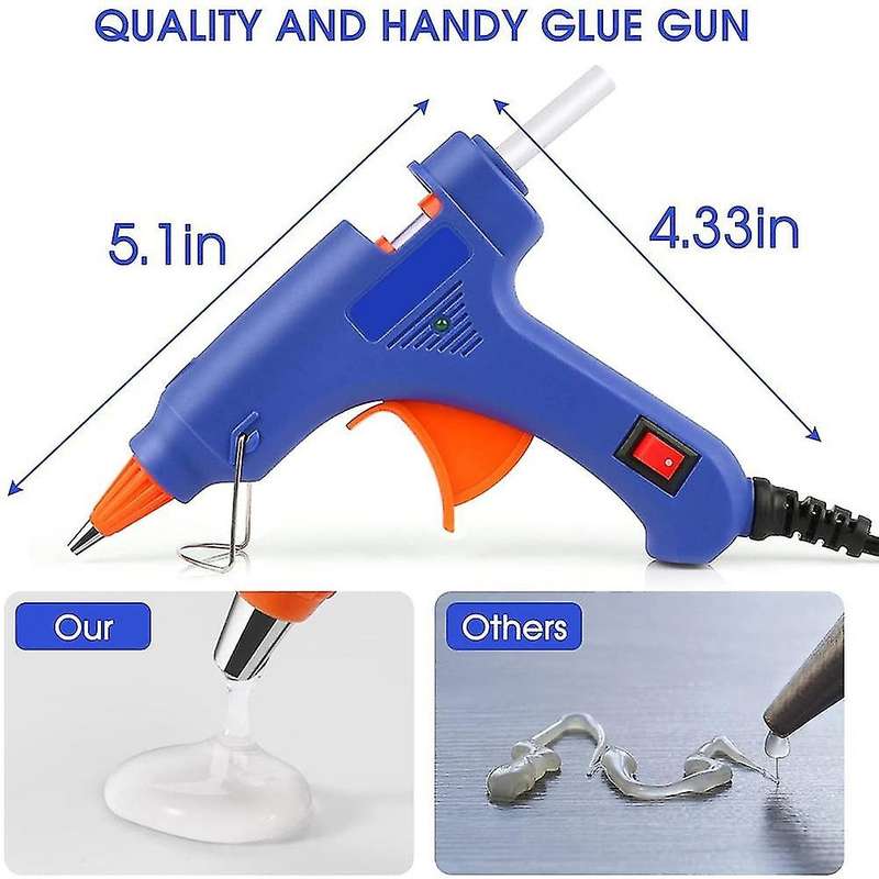 Hot Gnu Kit with 30 Glue Sticks for School Crafts 20w, Blue Us Plug