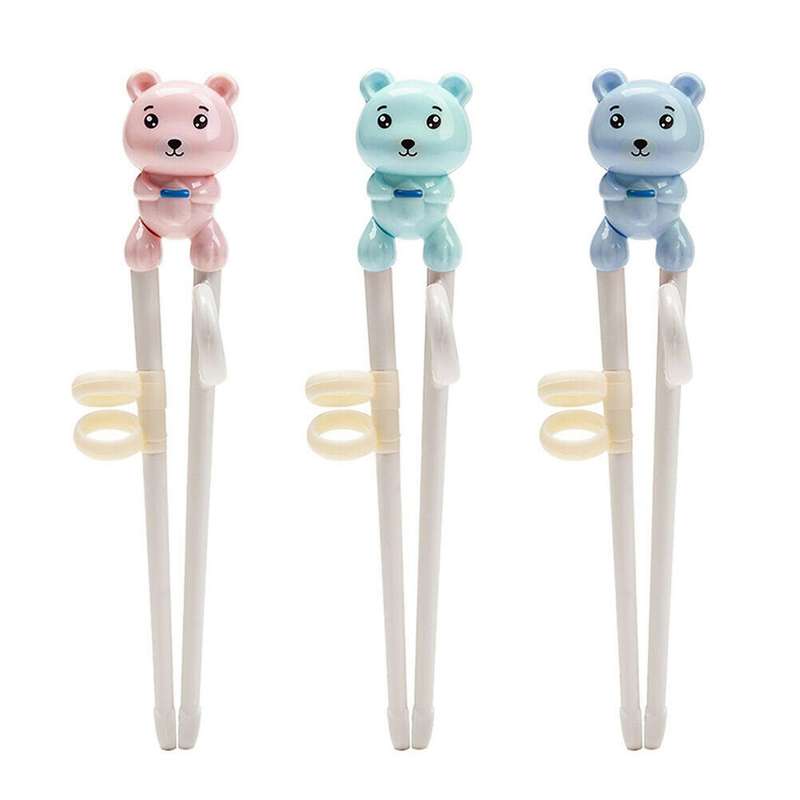 3 Pcs Children Learning Training Chopsticks Kids Practice Tableware