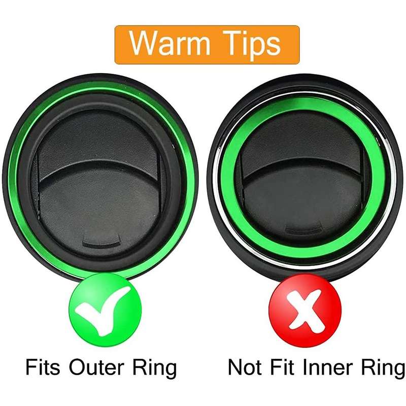 Air Conditioning A/c Outer Vent Rings Trim Decoration Cover(green)