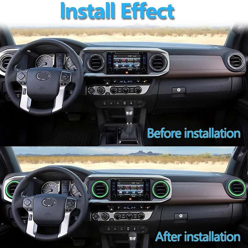 Air Conditioning A/c Outer Vent Rings Trim Decoration Cover(green)