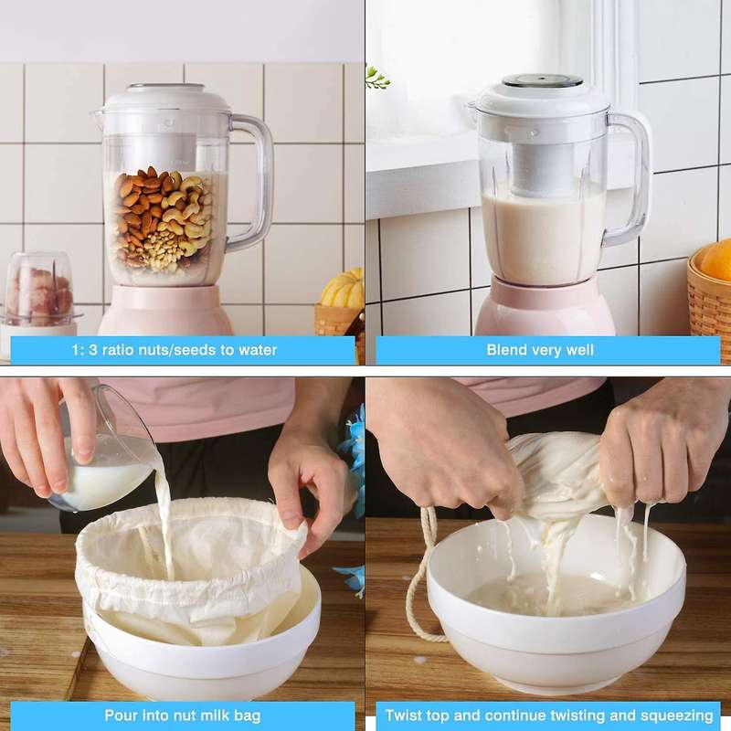 2-piece Cheese Cloth, Fine Mesh Cord Cheesecloth Bag, Cheese Cloth