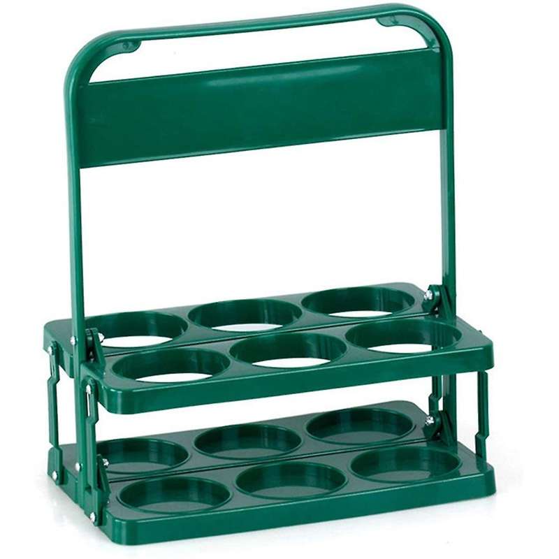 6 Holes Foldable Bottle Carrier, Portable Bbq Party Beer Jar Holders