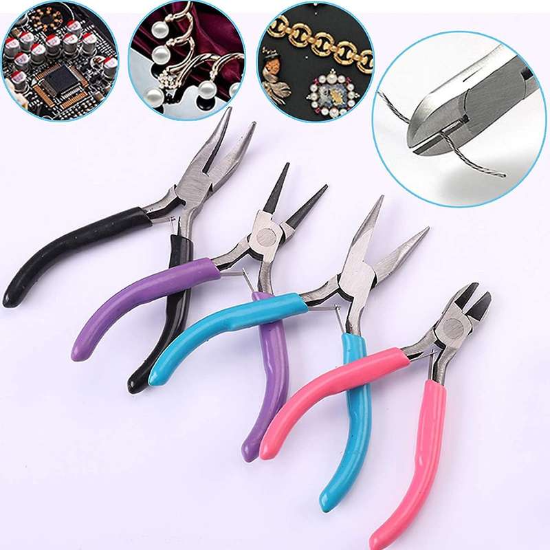 4 Pack Jewelry Making Pliers Tools Kit for Wire Wrapping Making