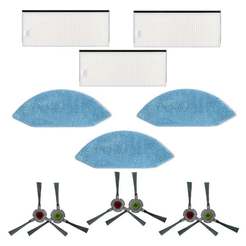Hepa Filter Mop Cloth Wipes Side Brush for Ecovacs Deebot