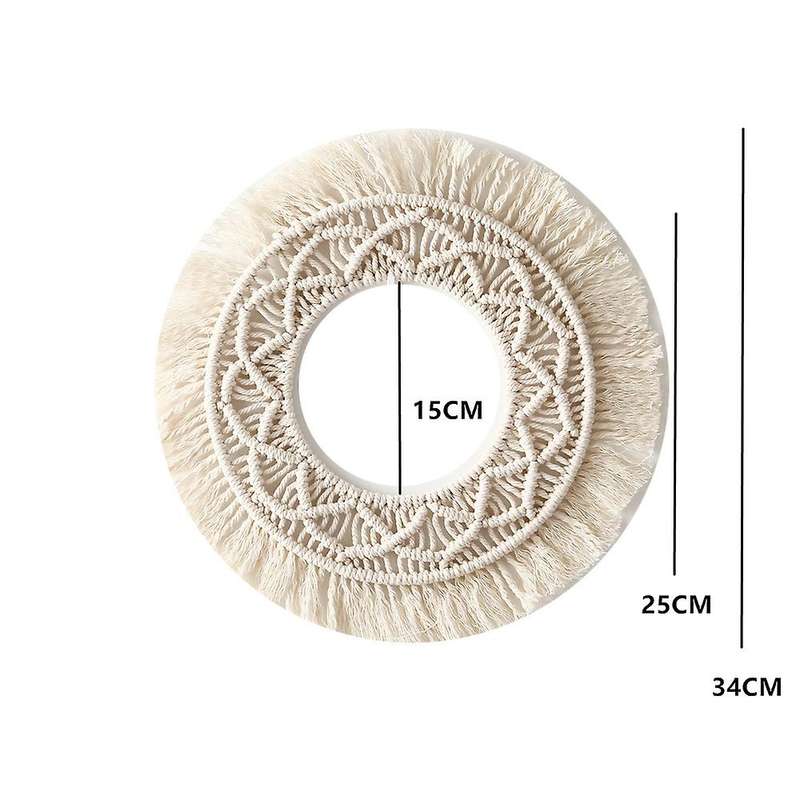 Boho Handmade Woven Macrame Backdrop Wall Tapestry for Home Decor