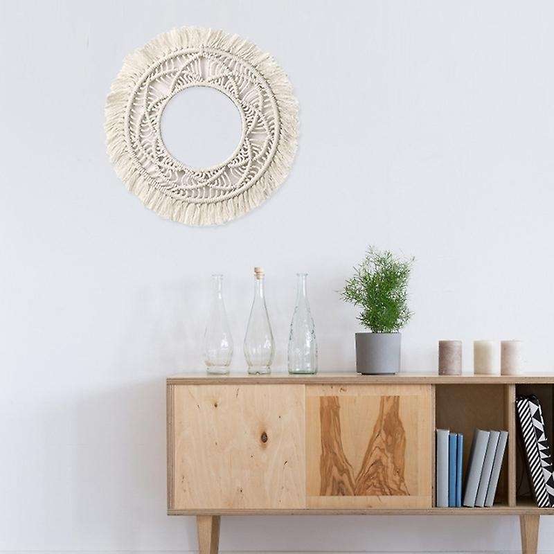Boho Handmade Woven Macrame Backdrop Wall Tapestry for Home Decor