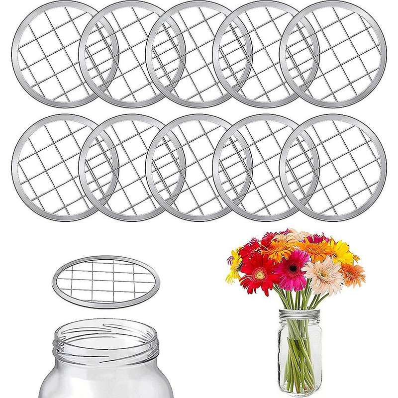 10pcs Mason Jar Frog Lid Inserts for Fixing Flower Arrangement Plants
