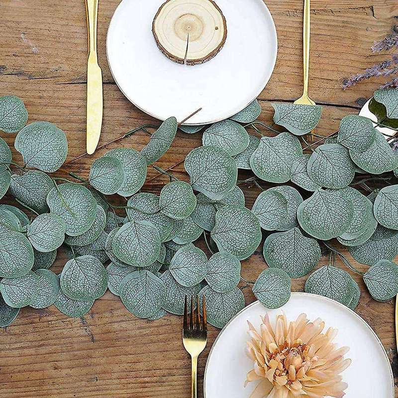 Artificial Eucalyptus Garland Fake Vine Plant with Leaves Greenery