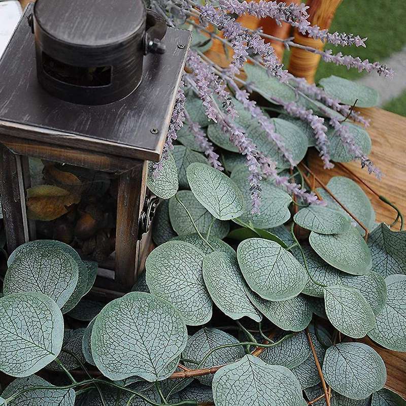 Artificial Eucalyptus Garland Fake Vine Plant with Leaves Greenery