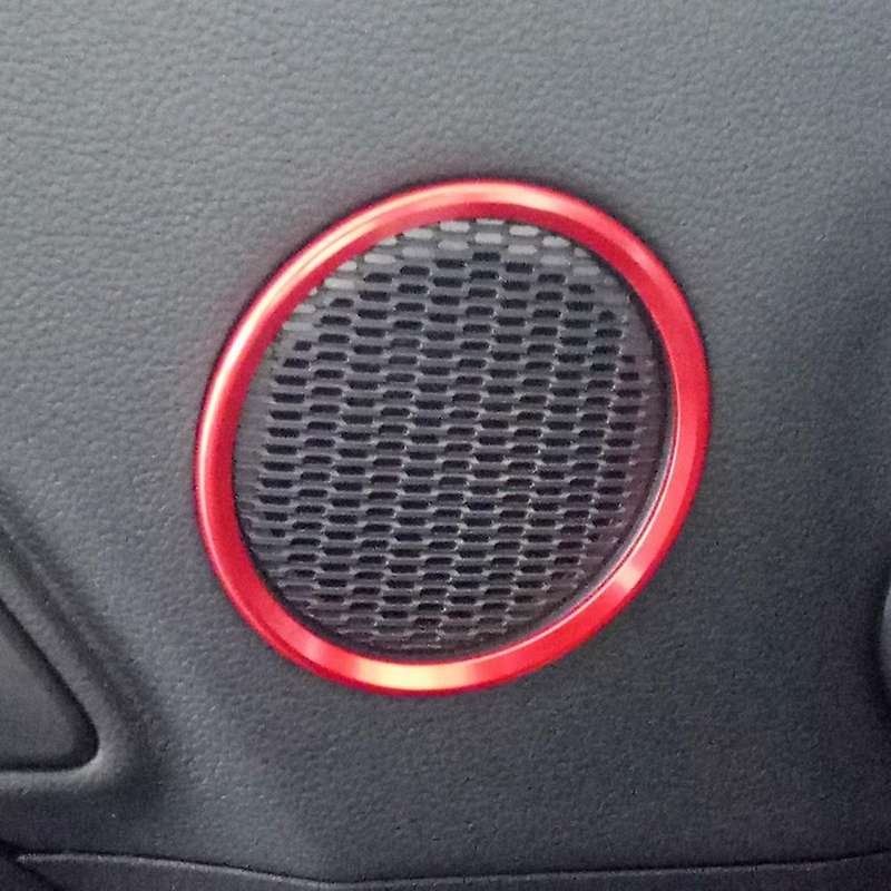 Door Speaker Ring Trim Cover Vent Outlet Frame for Ford Red